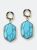 Copper Turquoise Stone Drop Earring - Blue