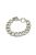 Silver Thick Metal Chain Toggle Bracelet - Silver