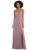 Tie-Back Cutout Maxi Dress With Front Slit - Dusty Rose