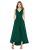 Sleeveless Pleated Skirt High Low Dress with Pockets - D723 - Hunter Green