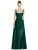 Sleeveless Square-Neck Princess Line Gown with Pockets - D826 - Hunter Green