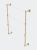 Pacific Beach Collection 4 Tier 30" Ladder Towel Bar With Dotted Accents - Satin Brass