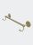 Prestige Monte Carlo Collection 18" Towel Bar with Integrated Hooks - Satin Brass