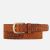 35503 Carlijne | Women's Brown Leather Belt | Croc Embossed - Cognac Crocodile