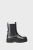 Jonna Grained Leather Boots Black - Black