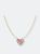 Heart with Diamonds & Mother of Pearl Necklace - Yellow Gold