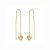 Heart Gold Threader Earring - 18k Gold