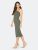 Women's Tube Top Bodycon Midi Dress