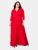 Everyday Surplice Scuba Maxi Dress - Red