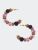 Alyssa Pink & White Chinoiserie & Painted Wood Hoop Earrings - Navy Multi