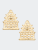 Cerise Pagoda Stud Earrings - Worn Gold