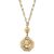 Elodie Lion Pendant Necklace - Worn Gold