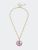 Francesca Chinoiserie Necklace - Pink & White - Pink/White