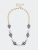 Jade Nautical Ball Bead Chain Link Necklace - Navy/White