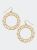Melissa Greek Keys Circle Statement Earrings - Worn Gold