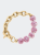Paloma Chinoiserie And Chunky Chain Bracelet In Pink And White - Pink/White