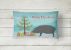 12 in x 16 in  Outdoor Throw Pillow Berkshire Pig Christmas Canvas Fabric Decorative Pillow