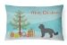 12 in x 16 in  Outdoor Throw Pillow Black Maltipoo Christmas Tree Canvas Fabric Decorative Pillow