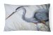 12 in x 16 in  Outdoor Throw Pillow Blue Heron Frog hunting Canvas Fabric Decorative Pillow