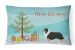 12 in x 16 in  Outdoor Throw Pillow Collie Christmas Tree Canvas Fabric Decorative Pillow