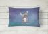 12 in x 16 in  Outdoor Throw Pillow French Bulldog Watercolor Canvas Fabric Decorative Pillow