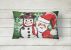 12 in x 16 in  Outdoor Throw Pillow Friends Snowman and Santa Claus Canvas Fabric Decorative Pillow