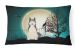12 in x 16 in  Outdoor Throw Pillow Halloween Scary West Siberian Laika Spitz Canvas Fabric Decorative Pillow