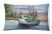 12 in x 16 in  Outdoor Throw Pillow Jeannie Shrimp Boat Canvas Fabric Decorative Pillow