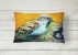 12 in x 16 in  Outdoor Throw Pillow Look at the Birdie Canvas Fabric Decorative Pillow