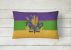 12 in x 16 in  Outdoor Throw Pillow Mardi Gras Mask Canvas Fabric Decorative Pillow