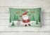12 in x 16 in  Outdoor Throw Pillow Merry Christmas Santa Claus Ho Ho Ho Canvas Fabric Decorative Pillow