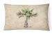 12 in x 16 in  Outdoor Throw Pillow Palm Tree on Marble Background Canvas Fabric Decorative Pillow