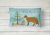 12 in x 16 in  Outdoor Throw Pillow Red Fox Christmas Canvas Fabric Decorative Pillow