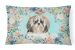 12 in x 16 in  Outdoor Throw Pillow Shih Tzu Canvas Fabric Decorative Pillow
