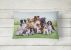 12 in x 16 in  Outdoor Throw Pillow Springtime Dogs Canvas Fabric Decorative Pillow