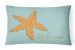 12 in x 16 in  Outdoor Throw Pillow Starfish Welcome Canvas Fabric Decorative Pillow