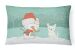 12 in x 16 in  Outdoor Throw Pillow Westie Terrier Snowman Christmas Canvas Fabric Decorative Pillow