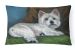 12 in x 16 in  Outdoor Throw Pillow Westie Wake Up Canvas Fabric Decorative Pillow