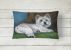 12 in x 16 in  Outdoor Throw Pillow Westie Wake Up Canvas Fabric Decorative Pillow