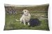12 in x 16 in  Outdoor Throw Pillow Yellow and Black Labradors Canvas Fabric Decorative Pillow