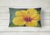 12 in x 16 in  Outdoor Throw Pillow Yellow Hibiscus by Malenda Trick Canvas Fabric Decorative Pillow