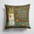 14 in x 14 in Outdoor Throw PillowAs For Me And My House Fabric Decorative Pillow