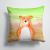 14 in x 14 in Outdoor Throw PillowBear Watercolor Fabric Decorative Pillow