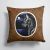 14 in x 14 in Outdoor Throw PillowBlack Great Dane in the Moonlight  Fabric Decorative Pillow
