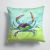 14 in x 14 in Outdoor Throw PillowCrab Fabric Decorative Pillow