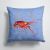 14 in x 14 in Outdoor Throw PillowCrawfish Fabric Decorative Pillow