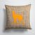 14 in x 14 in Outdoor Throw PillowGreat Dane Burlap and Orange BB1081 Fabric Decorative Pillow