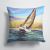 14 in x 14 in Outdoor Throw PillowHorn Island Boat Race Sailboats Fabric Decorative Pillow
