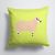 14 in x 14 in Outdoor Throw PillowKerry Hill Sheep Green Fabric Decorative Pillow