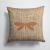14 in x 14 in Outdoor Throw PillowMoth Burlap and Brown BB1055 Fabric Decorative Pillow
